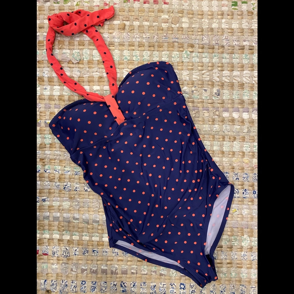 Motherhood maternity polka dot swimsuit